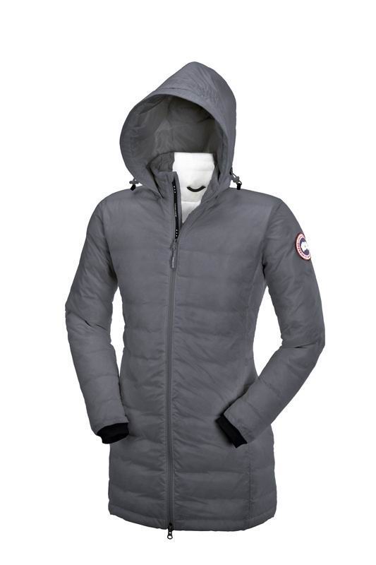 Grey Canada Goose Womens Camp Down Hooded jacket sale